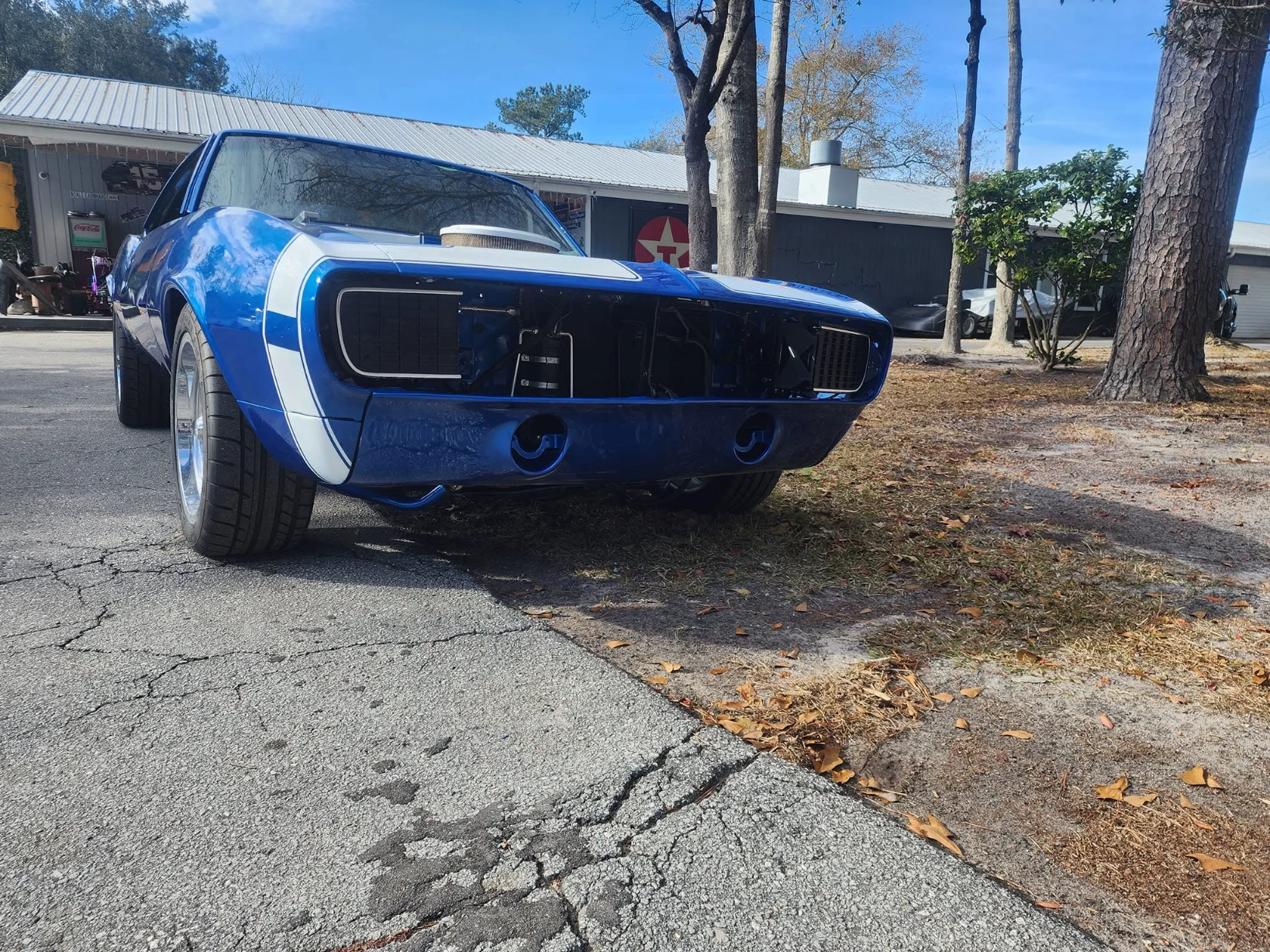 After Blue Chevrolet Camaro Collision Paint Matching